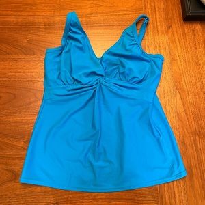 Sunsets Electric Blue Forever Bra Sized Tankini Top US 34E NWOT